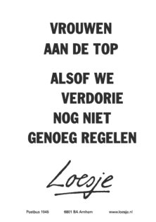 vrouwen aan de top loesje